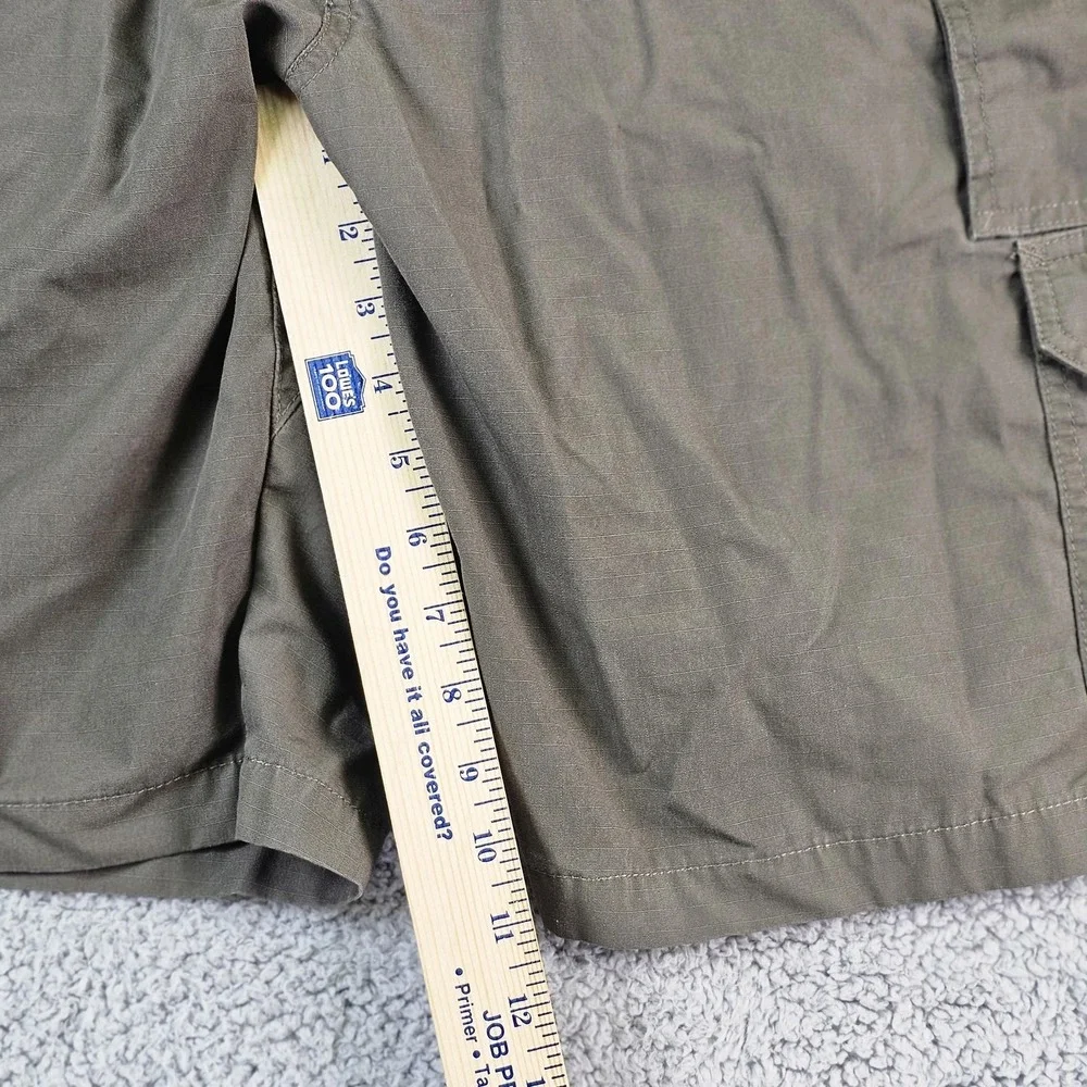 5.11 Tactical Cargo Shorts Mens 40 Green Ripstop Elastic Waist 10 Inseam Utility